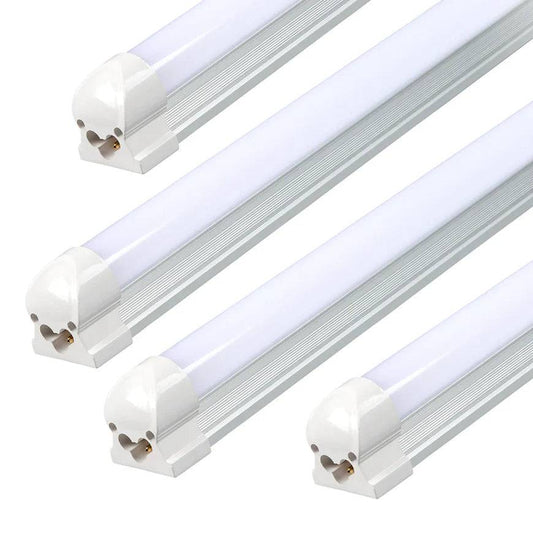 Traic Dimmable- T8 Integrated 8ft LED Shop Lights - 60W, 5000K, 7200 Lumens, Frosted Linkable Fixture, Suitable for 100V-277V, ETL Listed - Lumens Depot