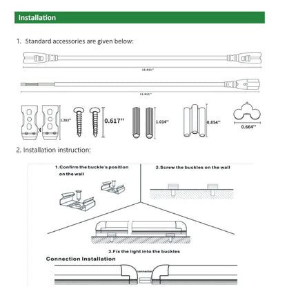 T8 Integrated 8ft LED Shop Lights Triac Dimmable- 60W with 6500K and 8400 Lumens, 100V-277V- Linkable LED Fixture - Lumens Depot