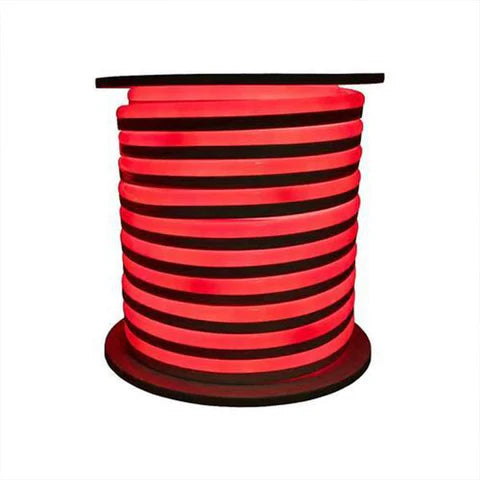 LED Flexible Neon Rope Light - 164 Watt - Red - 120V - 50 Feet - Includes Clips Connectors & AC Powered KIT - IP67 - ETL Listed - Lumens Depot