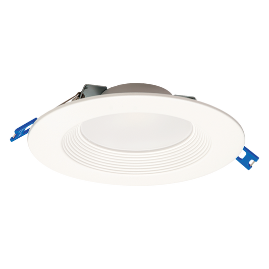 6-Inch Canless Slim Recessed Downlight with Deep Baffle and 5CCT