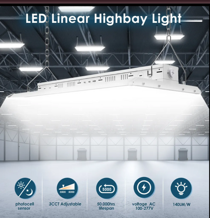 4' 300W Linear High Bay Light Fixture,120-277V, Dimming - Lumens Depot