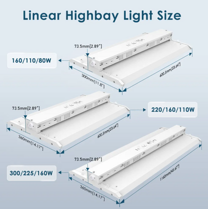 LED Linear High Bay Light, 2ft, 210W, CCT 5000K, 28,350 Lumens, 120-277 VAC - Lumens Depot