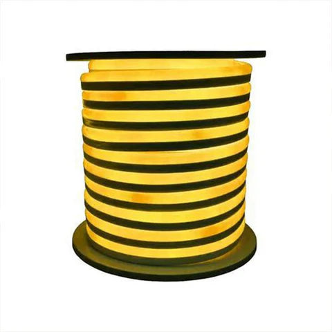 LED Neon Rope Light - 50Ft - 120V - 3000K Yellow - 164W - Waterproof IP67 - ETL Listed - Includes Clips & Connectors - Lumens Depot