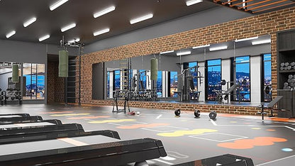 Gym Mirror Set (2 Pieces) – Large Wall-Mounted Mirrors for Home Gym - Fitness Studio - and Commercial Use - Lumens Depot