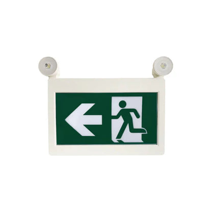 LED Running Man Combo Safety Exit Sign – 4W – 6000K/7000K – Green – 120-347V – 3.6V 1000mAh Ni-Cd Battery – Single & Double Face – UL Listed - Lumens Depot