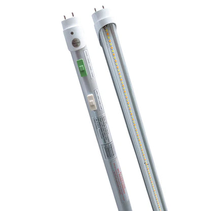 LED T8 Tube - Adj Watt 8W/10W/12W/15W/18W/20W - 2800Lm - Adj CCT 3K/3500K/4K/5K/6K/6500K - 100-277V - 4ft - Clear Lens - Type A+B - Single & Double Ended Power - ETL Listed - Lumens Depot