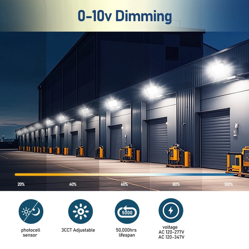LED Outdoor Flood Lights – 80W/60W/35W Selectable, Knuckle Mount – High-Performance Security Lighting - Lumens Depot