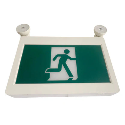 LED Running Man Combo Safety Exit Sign – 4W – 6000K/7000K – Green – 120-347V – 3.6V 1000mAh Ni-Cd Battery – Single & Double Face – UL Listed - Lumens Depot