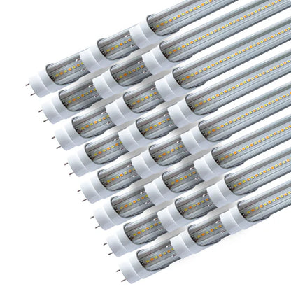 LED T8 Tube - Adj Watt 8W/10W/12W/15W/18W/20W - 2800Lm - Adj CCT 3K/3500K/4K/5K/6K/6500K - 100-277V - 4ft - Clear Lens - Type A+B - Single & Double Ended Power - ETL Listed - Lumens Depot