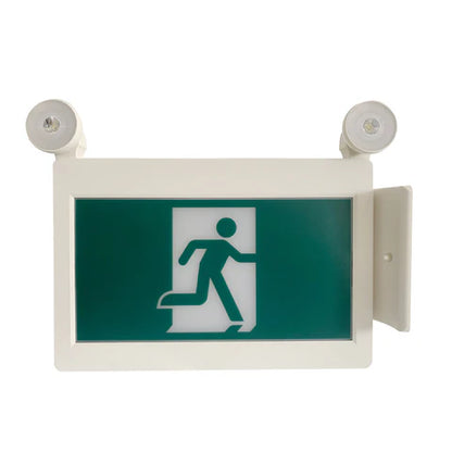 LED Running Man Combo Safety Exit Sign – 4W – 6000K/7000K – Green – 120-347V – 3.6V 1000mAh Ni-Cd Battery – Single & Double Face – UL Listed - Lumens Depot