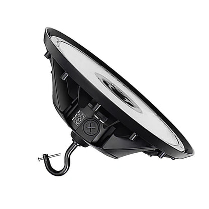Adjustable Wattage LED UFO High Bay – 100W/120W/150W – 22,500 Lumens – 5000K – 120-277V – Black Housing – IP65 Waterproof – UL & DLC Listed - Lumens Depot