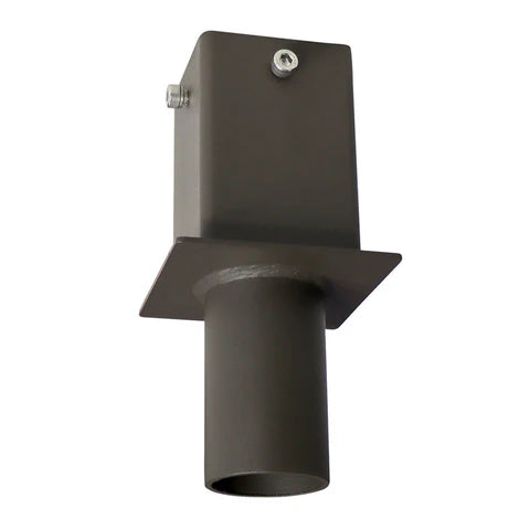 5” Square Pole Tenon Adapter – Internal Mount with 2-3/8” O.D. Vertical Tenon for Slip Fitter Fixtures - Lumens Depot