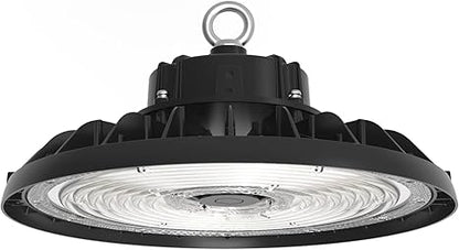 6FT Cord Dimmable Round LED High Bay Light - 240W/200W/150W - Energy-Efficient - High Lumen Output & Audio Jack Sensor Base - Lumens Depot
