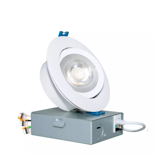 3-Inch Canless Gimbal Recessed Downlight with 5CCT Selector