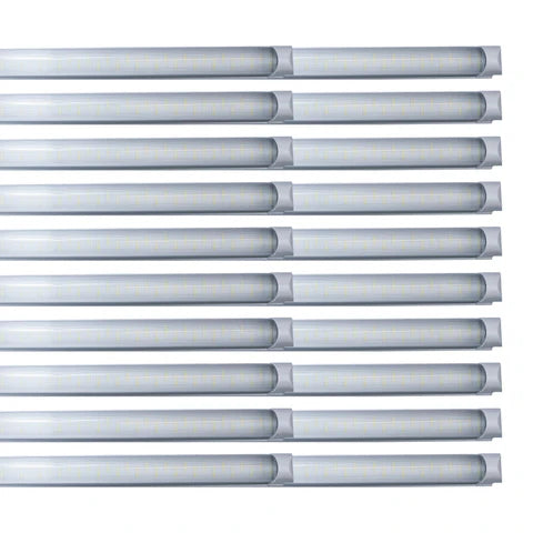 8FT LED Linkable Integrated Tube - 60W - 9000 Lumens - 6500K Daylight - Striped Lens - 120V - ETL Listed