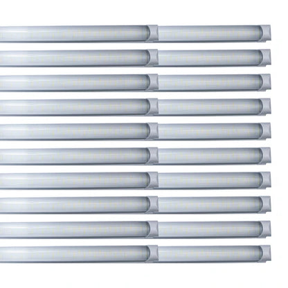 8FT LED Linkable Integrated Tube - 60W - 9000 Lumens - 6500K Daylight - Striped Lens - 120V - ETL Listed