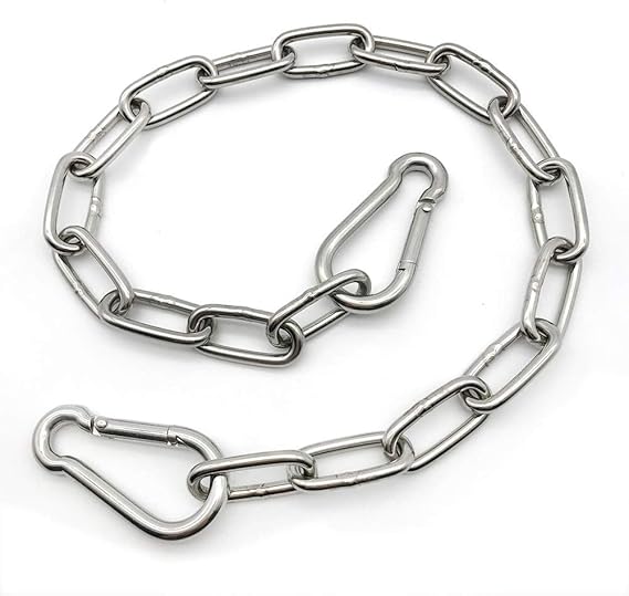 1.6ft Stainless Steel Hanging Chains with Carabiners – Secure Mounting Kit for UFO High Bay Lights - Lumens Depot