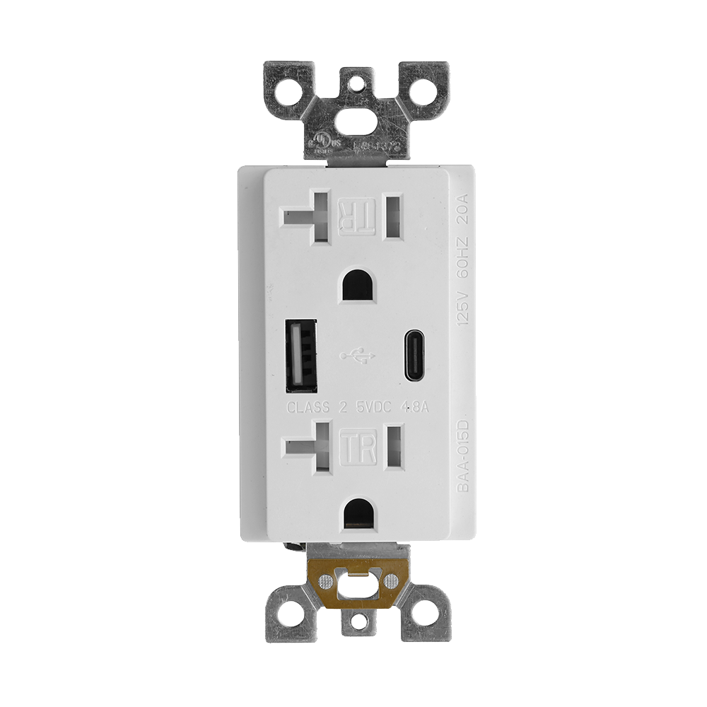 18W Quick Charge, Type-C, 3.6A, USB, 15A, Receptacle TR - Lumens Depot