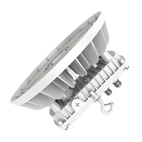 Adjustable LED UFO High Bay – 240W/270W/310W – 46,500 Lumens – CCT Selectable 4000K/5000K – 120-277V – IP65 Waterproof – White Housing – UL & DLC Listed