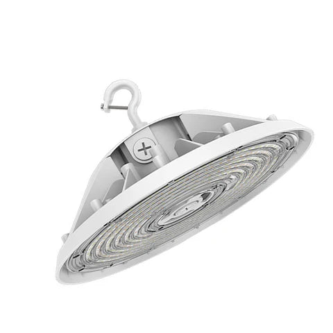 Adjustable LED UFO High Bay – 100W/120W/150W – 22,500 Lumens – Selectable CCT 4000K/5000K – 120-277V – White Housing – IP65 Waterproof – UL & DLC Listed