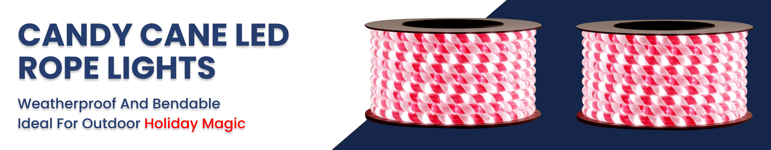 Candy Cane Roping Lights 110V-120V Candy Cane LED Rope Lights