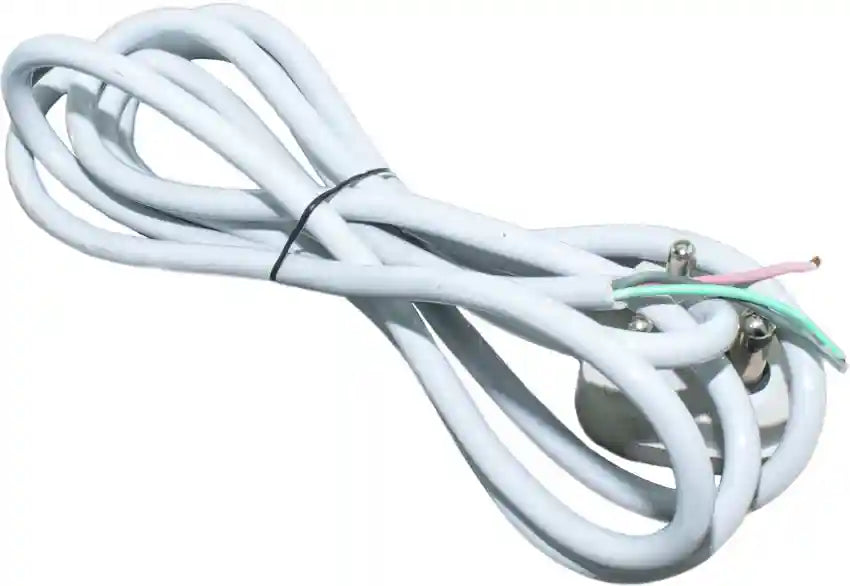 White AC Electric Cable – No Plug - Sold by the Foot - Flexible Trim-to-Length Power Wire - Lumens Depot