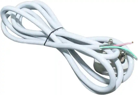 White AC Electric Cable – No Plug - Sold by the Foot - Flexible Trim-to-Length Power Wire - Lumens Depot