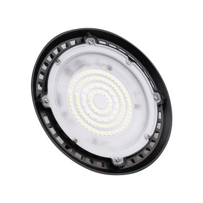 80W LED Round High Bay Light – 9200 Lumens - 5000K - 120V -  DOB - IP65 - UL Listed - Black Housing