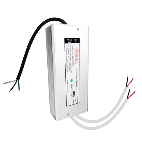 200W 12V DC LED Power Supply - IP67 Waterproof - UL Listed - Constant Voltage Driver for Indoor & Outdoor Use - Lumens Depot