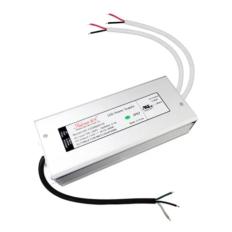 200W 12V DC LED Power Supply - IP67 Waterproof - UL Listed - Constant Voltage Driver for Indoor & Outdoor Use - Lumens Depot