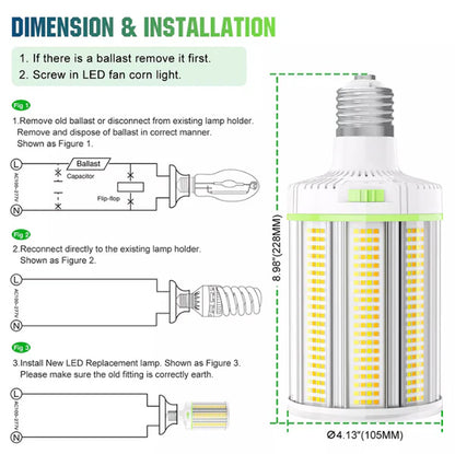 LED Corn Bulb, 120W, 16800 Lumens, 5000K, E39 Base, 100-277 VAC - Lumens Depot