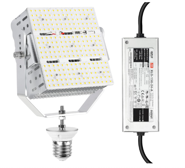 150W LED Shoebox Retrofit Kit with Lens – E39 Mogul Base, 277-480V, 5000K, 21,750LM - Lumens Depot