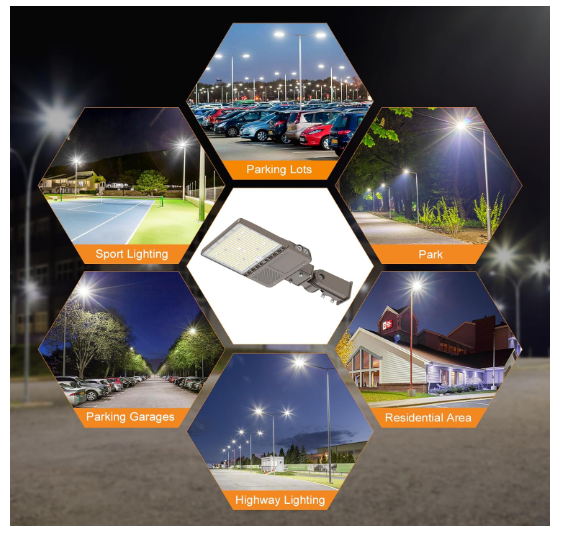 150W LED Parking Lot Light, 480V, ETL Listed, 5000K Shoebox Pole Fixture with Adjustable Slip Fitter, IP65 Outdoor Security Flood Light for Commercial Street & Area Lighting (AC 277-480V) - Lumens Depot